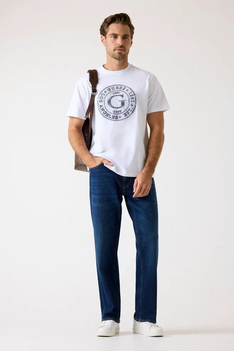 Guess Tee Erkek Beyaz Regular Fit T-Shirt M5BI15K8FQ4-G011