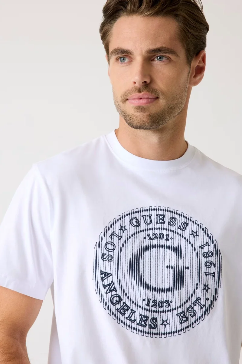 Guess Tee Erkek Beyaz Regular Fit T-Shirt M5BI15K8FQ4-G011