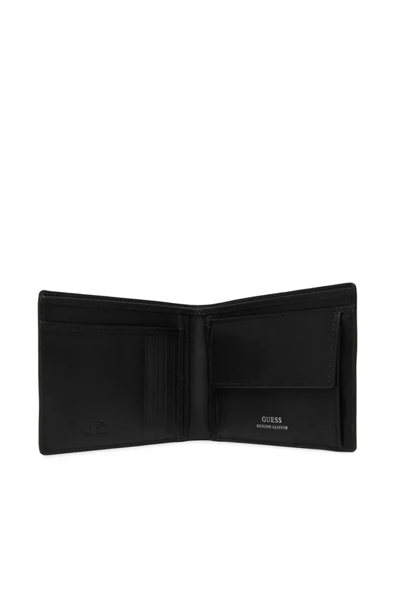Guess Torino İkiye Katlanır Orta Boy Erkek Siyah Cüzdan SMTOCRLEA20-BLA