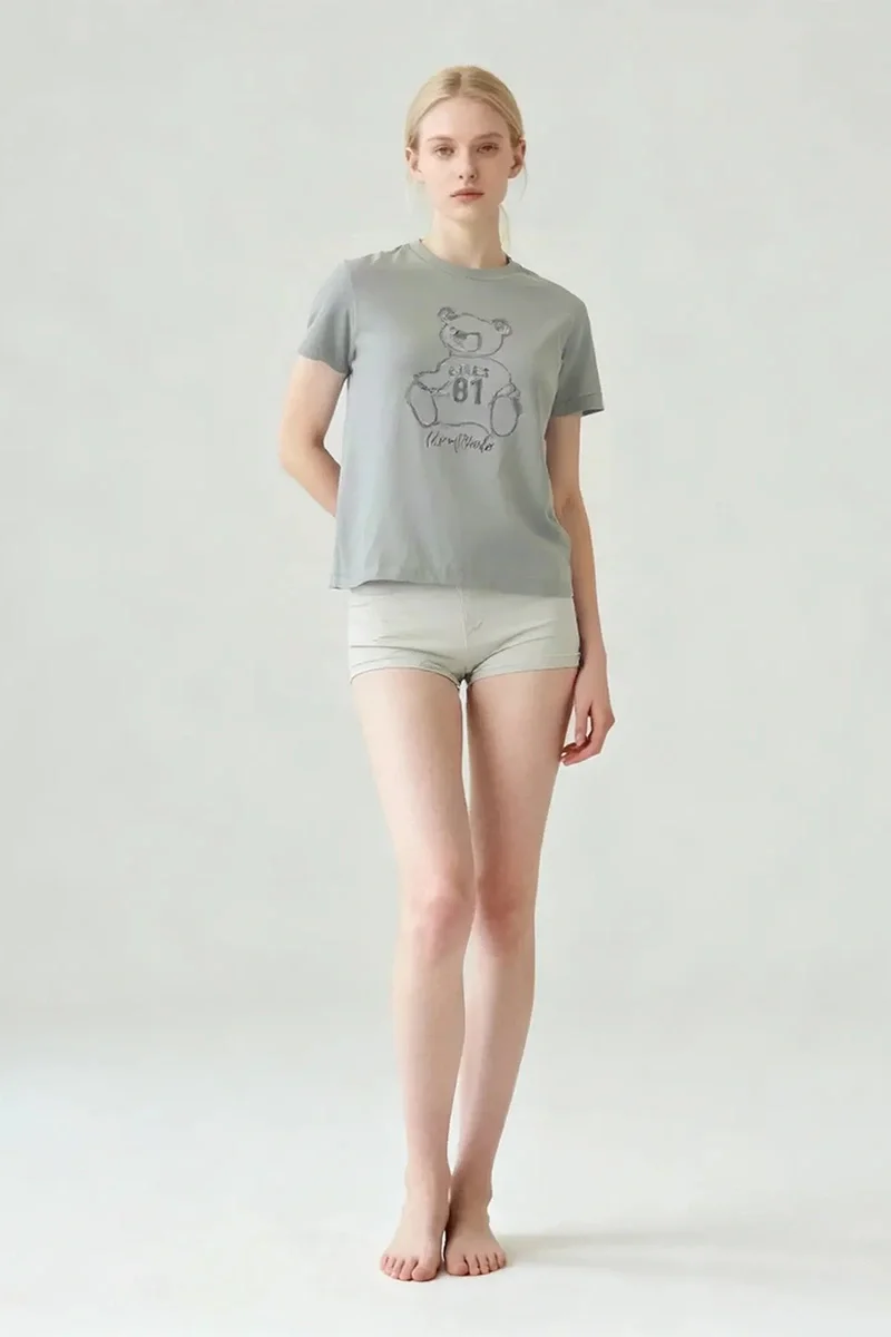 Guess Unique Kadın Çok Renkli Aktif Regular Fit T-Shirt V5BI16K8FQ4-A92C