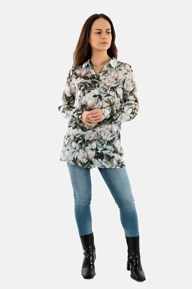 Guess Uzun Kollu Clouis Kadın Çok Renkli Gömlek W6RH73WDW82-PM6A