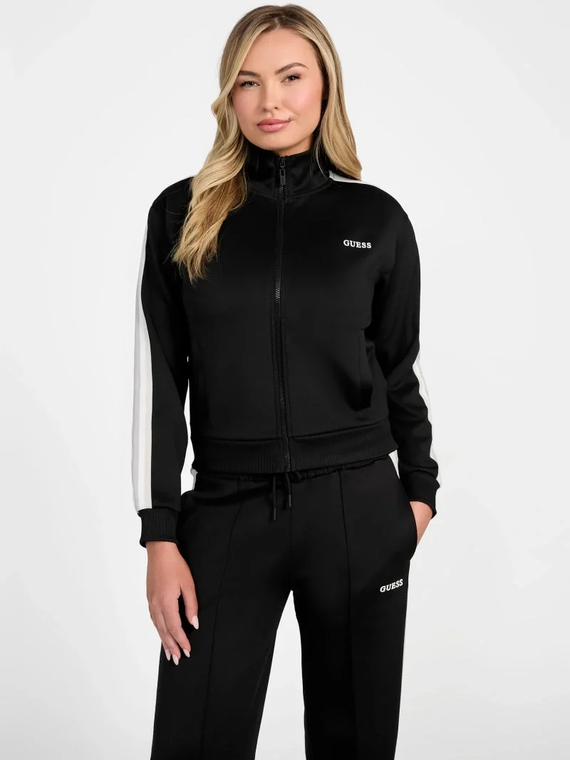 Guess Yarrow Kadın Siyah Aktif Scuba  Eşofman Üstü  V5GQ18KCRU2-JBLK