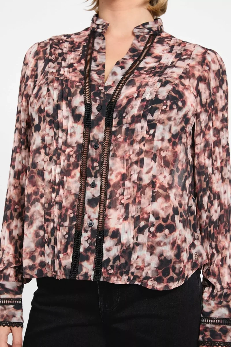 Guess Yeni Josette Uzun Kollu Kadın Kırmızı Gömlek W5RH16WDW82-PM6M