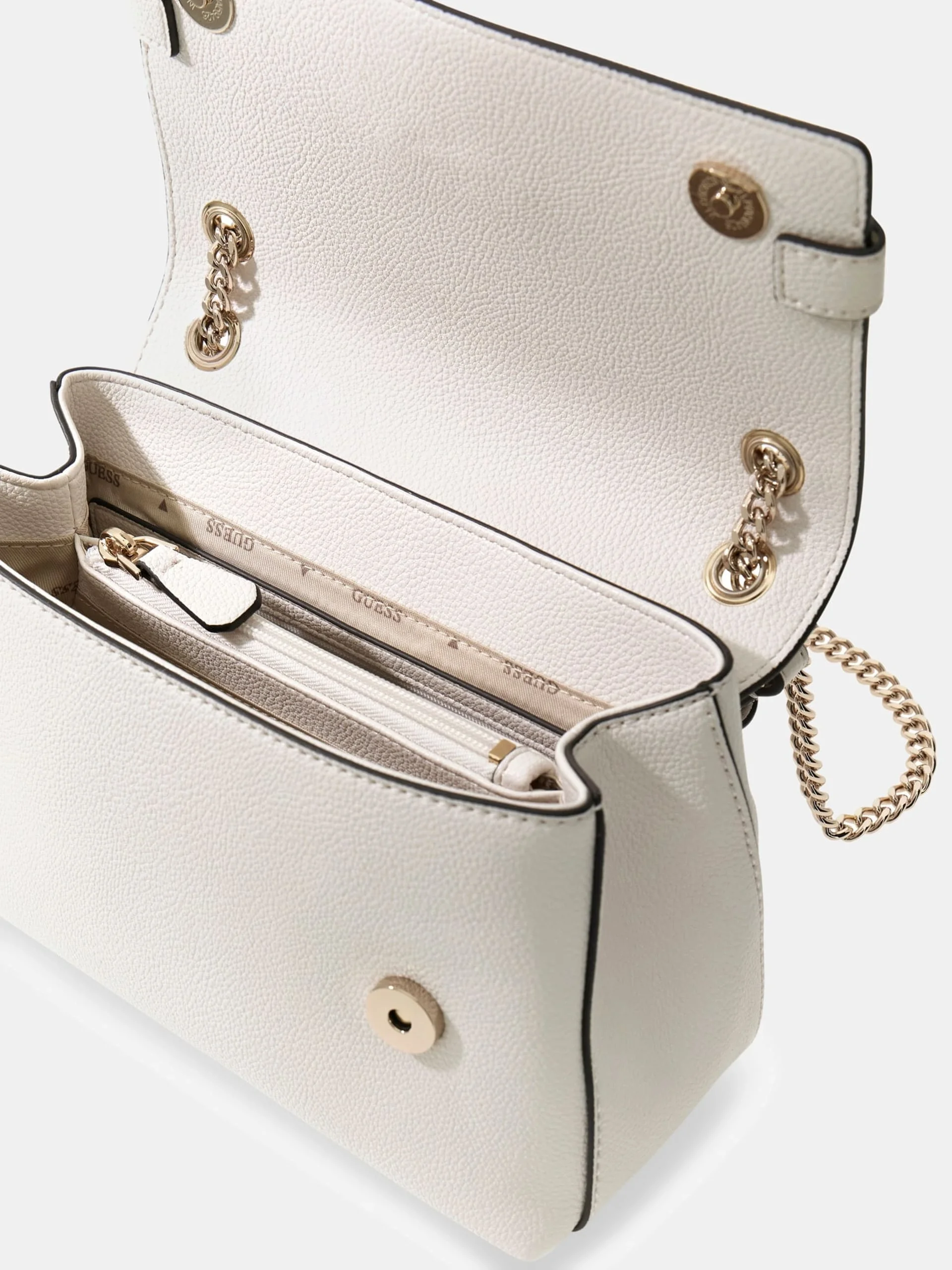 Guess Yesba Dönüştürülebilir Çapraz Askılı Kadın Beyaz Omuz Çantası HWBG7833210-OFF