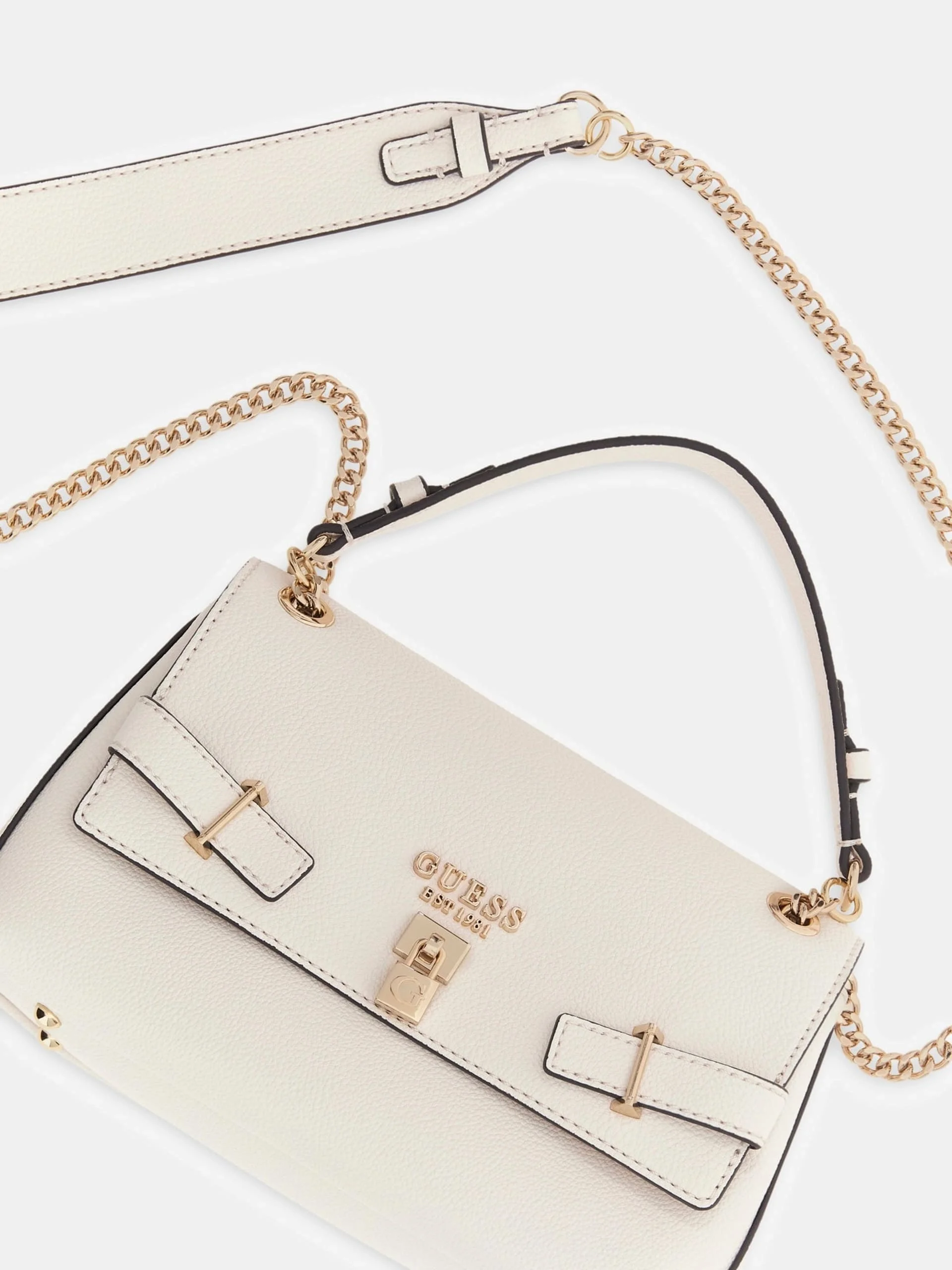 Guess Yesba Dönüştürülebilir Çapraz Askılı Kadın Beyaz Omuz Çantası HWBG7833210-OFF