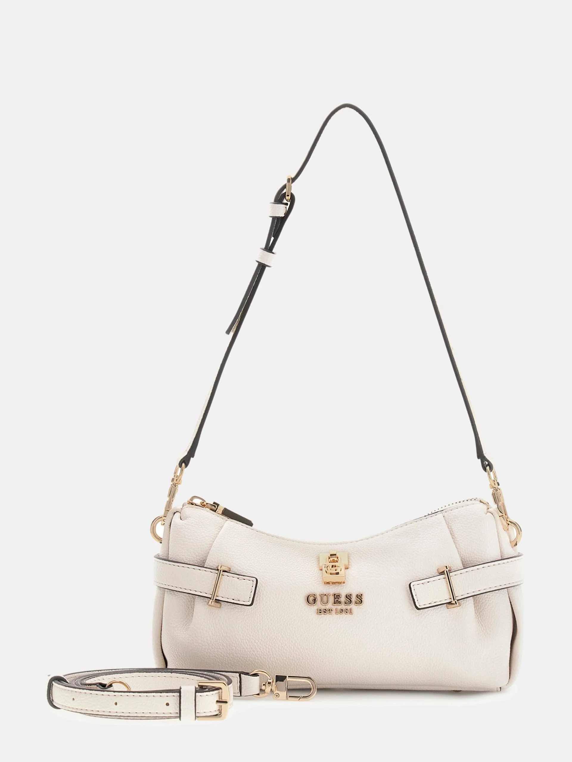 Guess Yesba Mini Üstten Fermuarlı Kadın Beyaz El Çantası HWBG7833720-OFF