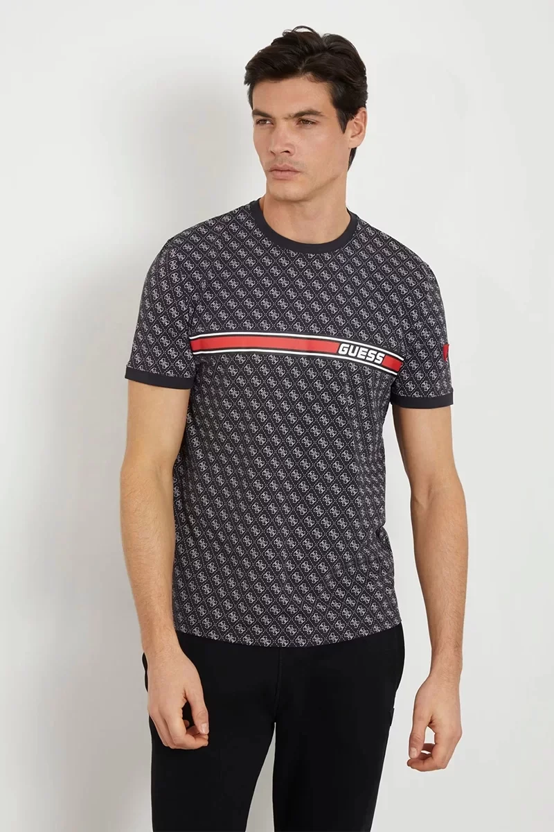 Guess Jamey Erkek Siyah Aktif Regular Fit T-Shirt Z2BI09J1314-P9QC