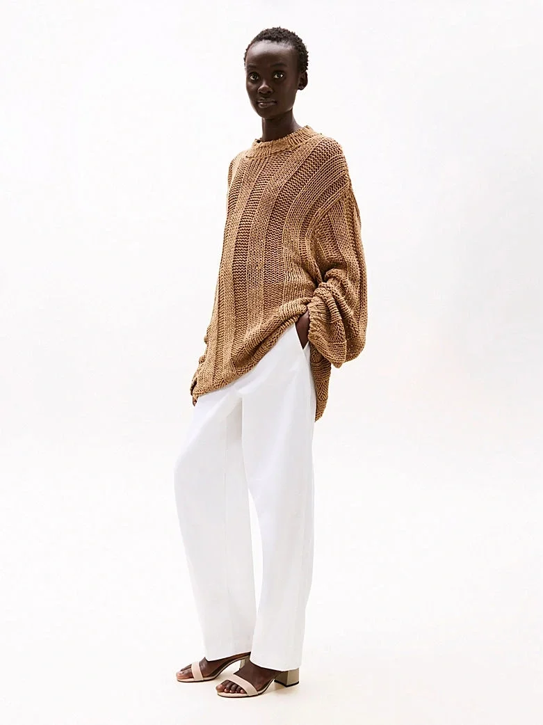 Tommy Hilfiger LEATHER & SUEDE BLOCK HEEL MULE Kadın Terlik FW0FW08530AFE