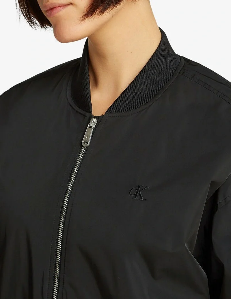 Calvin Klein LONG BOMBER Kadın Siyah Ceket J20J224702-BEH