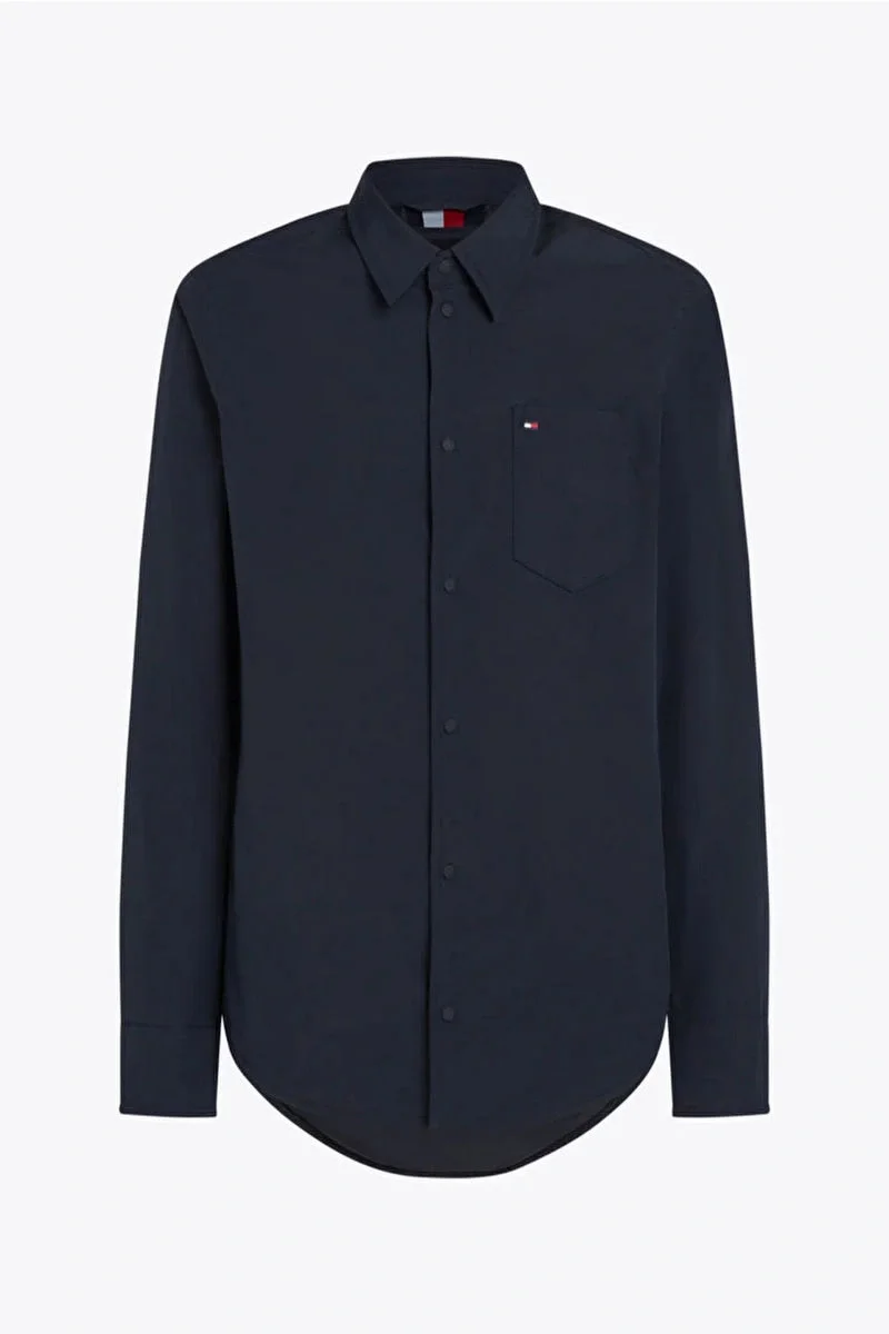 Tommy Hilfiger LW PACKABLE SHIRT JACKET Erkek lacivert Ceket MW0MW37629DW5
