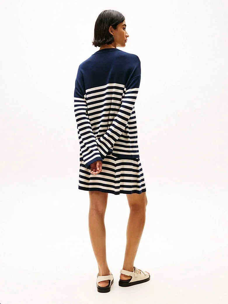 Tommy Hilfiger LYOCELL SILK RLX C-NK LS SWT Kadın  Kazak  WW0WW444760A4