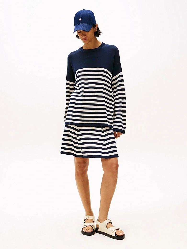 Tommy Hilfiger LYOCELL SILK RLX C-NK LS SWT Kadın  Kazak  WW0WW444760A4