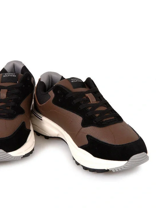 Tommy Hilfiger M RUNNER LTH MIX PREMIUM Erkek kahverengi Sneaker FM0FM05331GV0