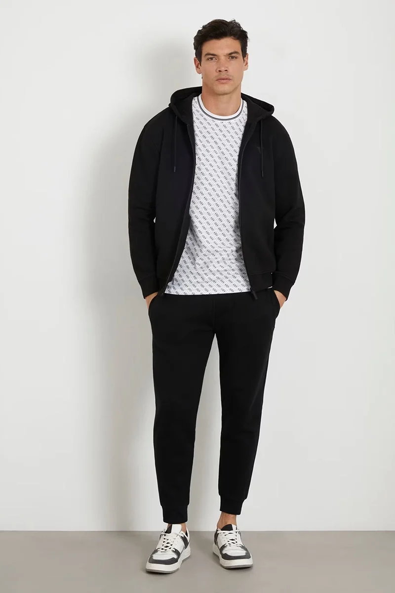 Guess Marshall Erkek Beyaz Aktif Regular Fit T-Shirt Z2YI05J1314-P084