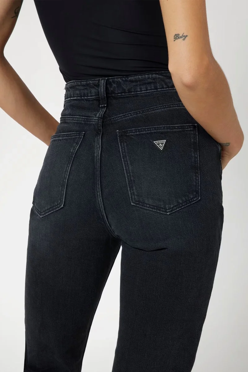 Guess Mom Kadın Siyah Relaxed Fit Jean W2YA21D4QD1-AUBK