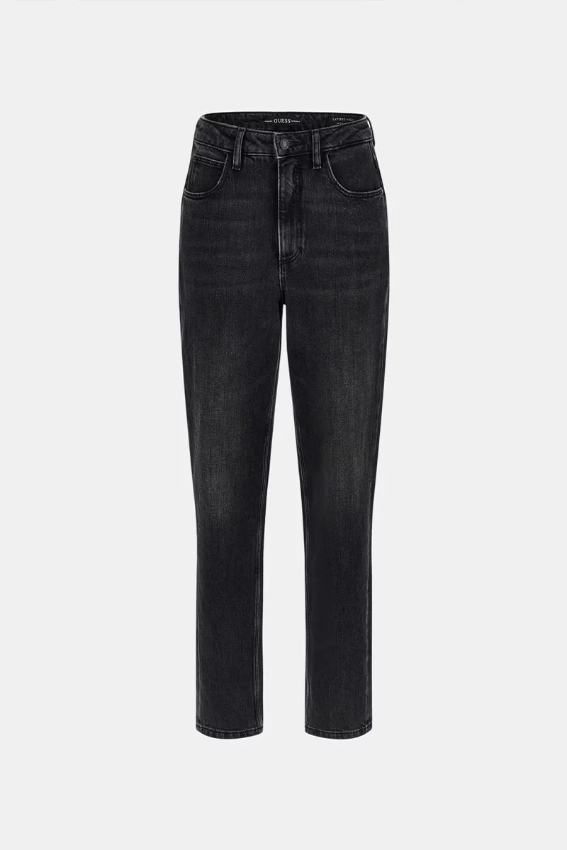 Guess Mom Kadın Siyah Relaxed Fit Jean W2YA21D4QD1-AUBK