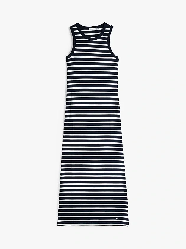 Tommy Hilfiger SLIM 5X2 RIB MIDI DRESS NS Kadın  Elbise WW0WW388380X4