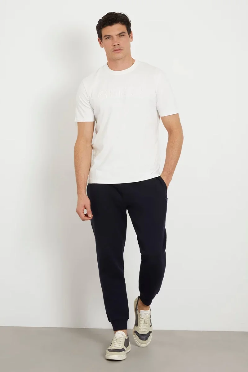 Guess Alphy Erkek Krem Aktif Regular Fit T-Shirt Z2YI11J1314-SCFY