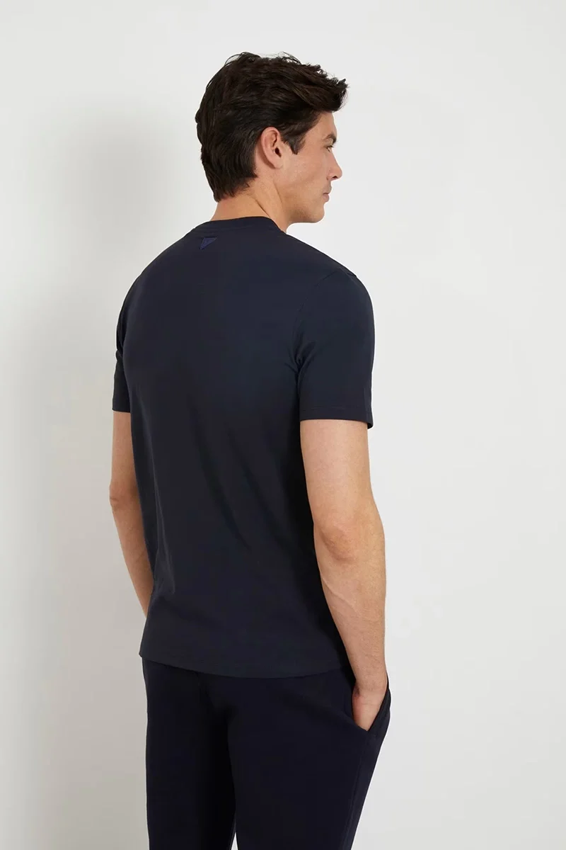 Guess Alphy Erkek Lacivert Aktif Regular Fit T-Shirt Z2YI11J1314-DPM