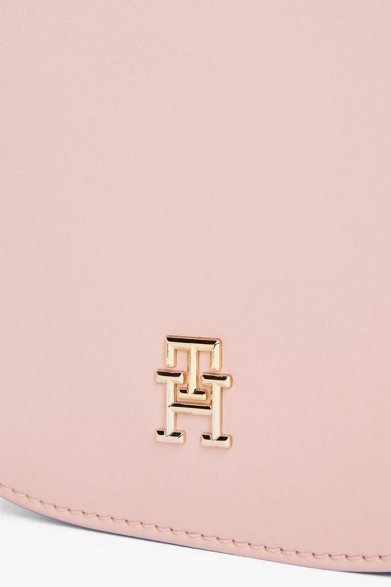 Tommy Hilfiger TH LOGOTAPE SADDLE BAG Kadın pembe Çapraz Çanta AW0AW17184TQN