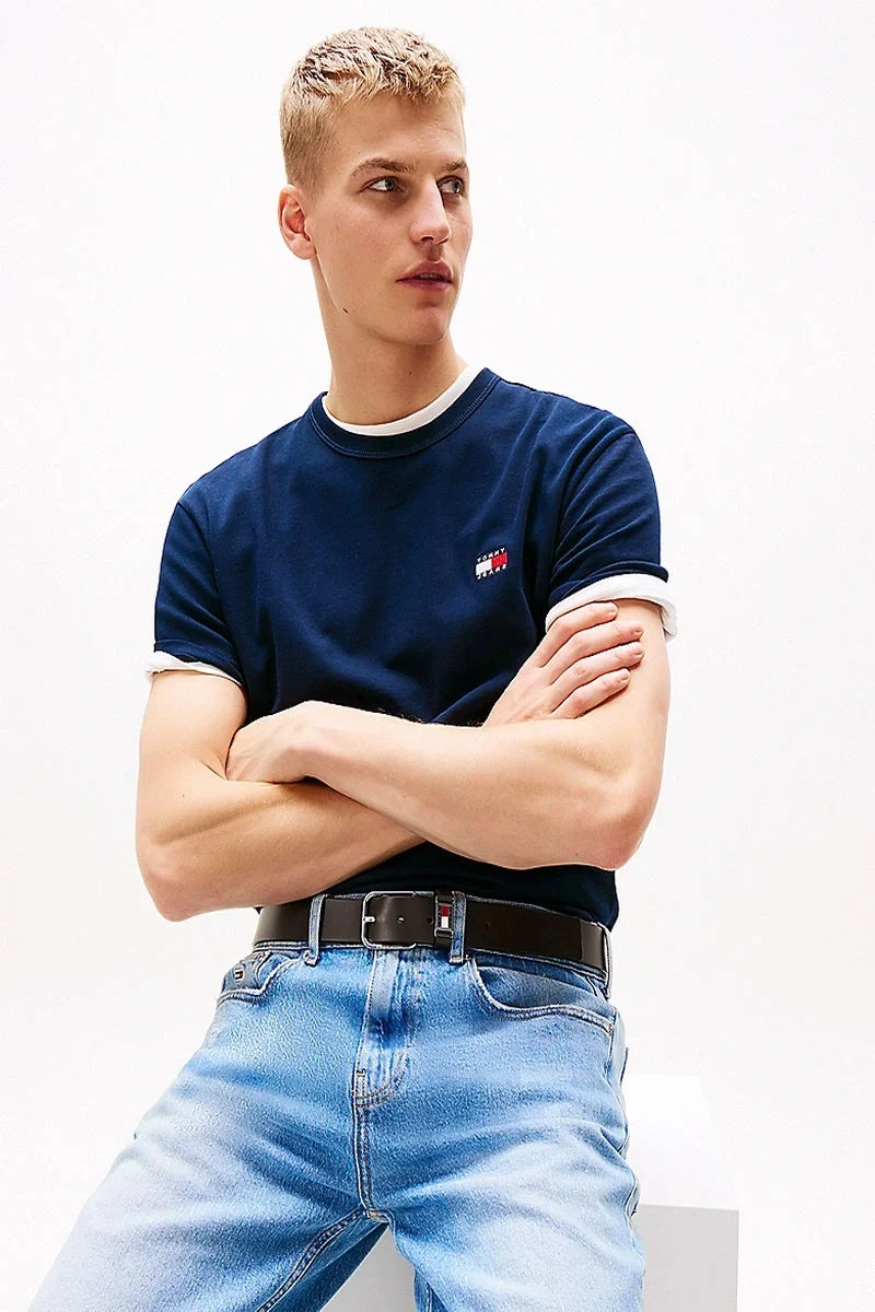 Tommy Hilfiger TJM REG BADGE TEE EXT Erkek LACİVERT T-shirt DM0DM20322C1G