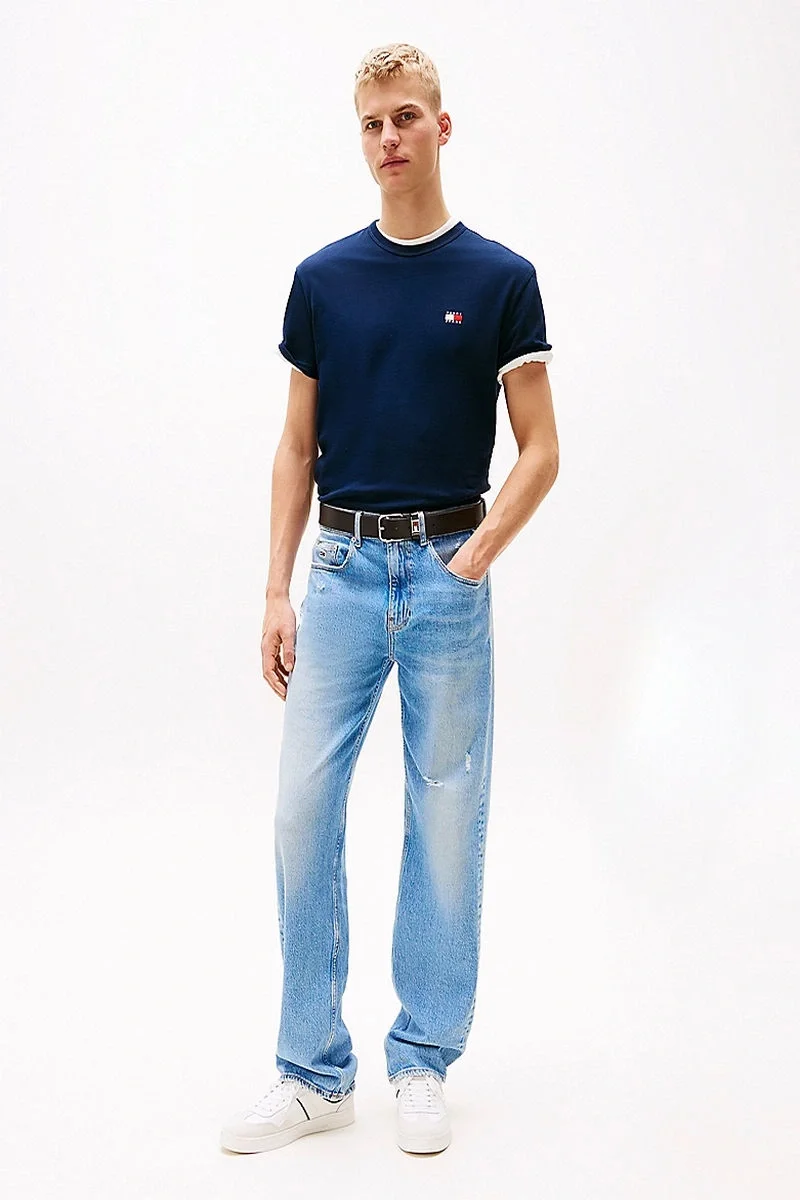 Tommy Hilfiger TJM REG BADGE TEE EXT Erkek LACİVERT T-shirt DM0DM20322C1G