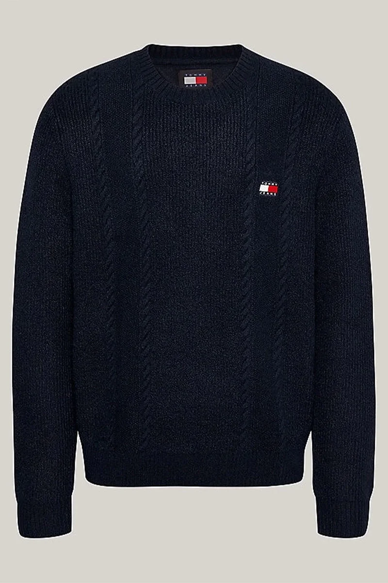 Tommy Hilfiger TJM SLIM CABLE KNIT CNECK Erkek MAVİ Kazak DM0DM19440C1G