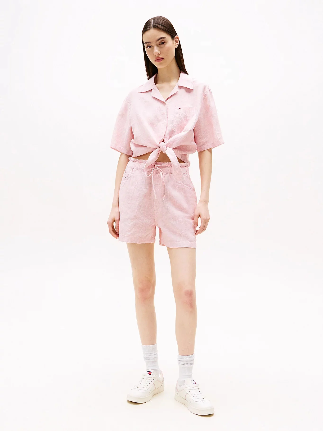 Tommy Hilfiger TJW CRP LINEN SS SHIRT Kadın  Gömlek DW0DW20286TH3