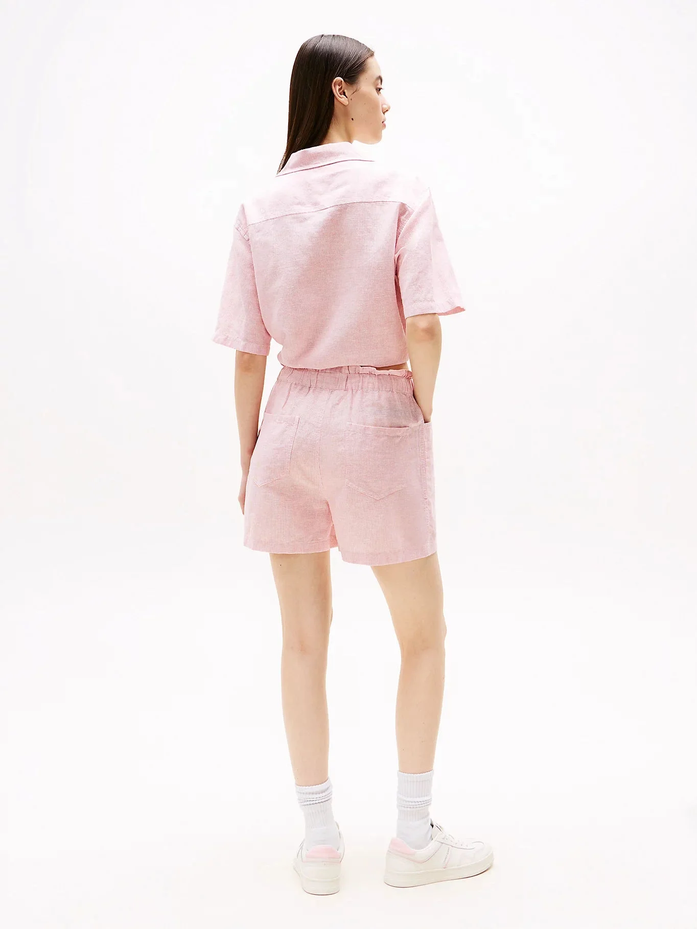 Tommy Hilfiger TJW CRP LINEN SS SHIRT Kadın  Gömlek DW0DW20286TH3