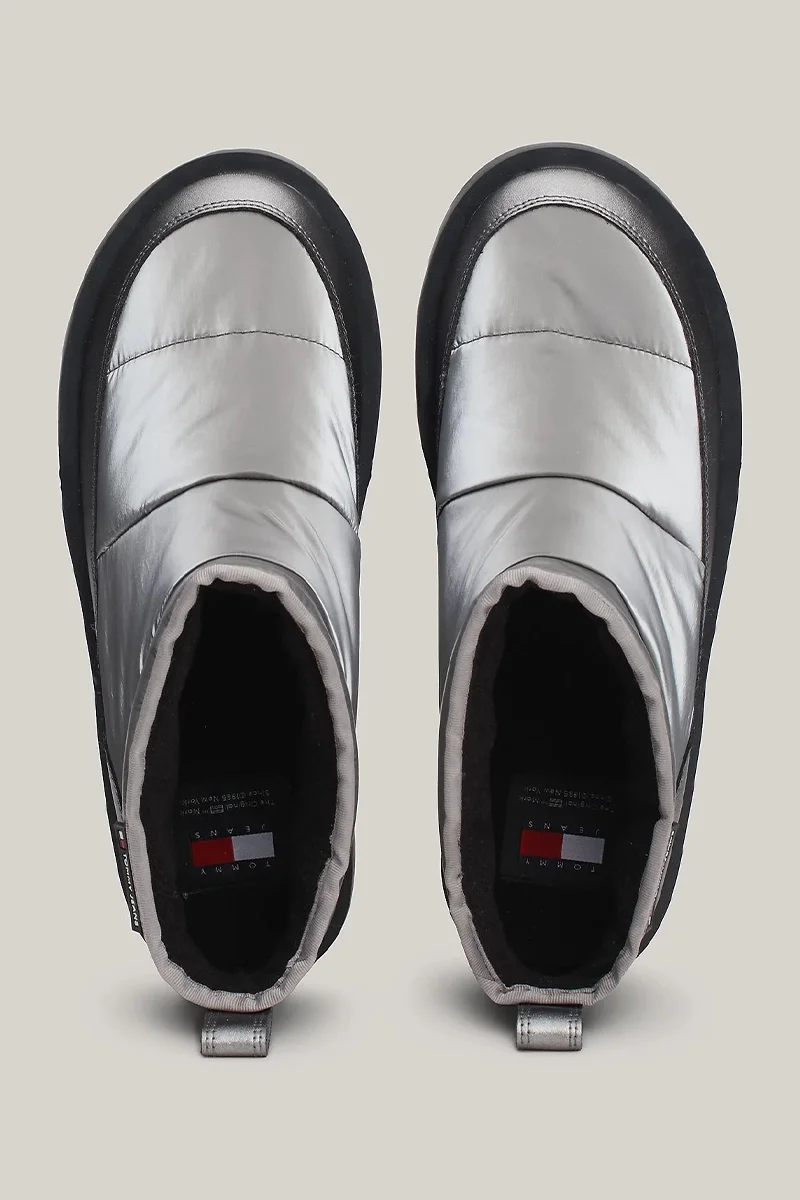Tommy Hilfiger TJW NYLON FLATFORM BOOT WL Kadın Metalik Gri Bot EN0EN02689TRH