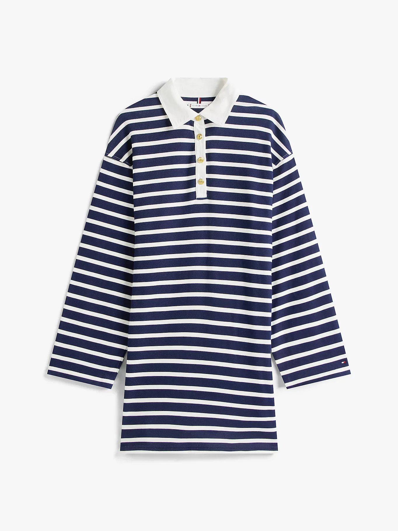 Tommy Hilfiger Altın Düğmeli Rugby Penye Kadın Elbise WW0WW483920Y7