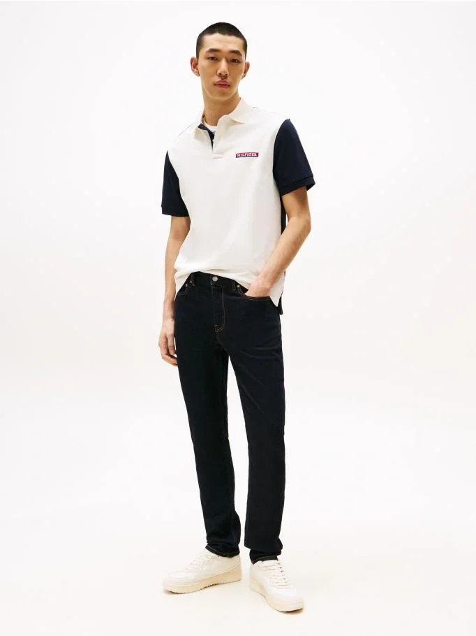 Tommy Hilfiger ARCHIVE COLORBLOCK POLO Erkek Beyaz T-shirt MW0MW405910FA