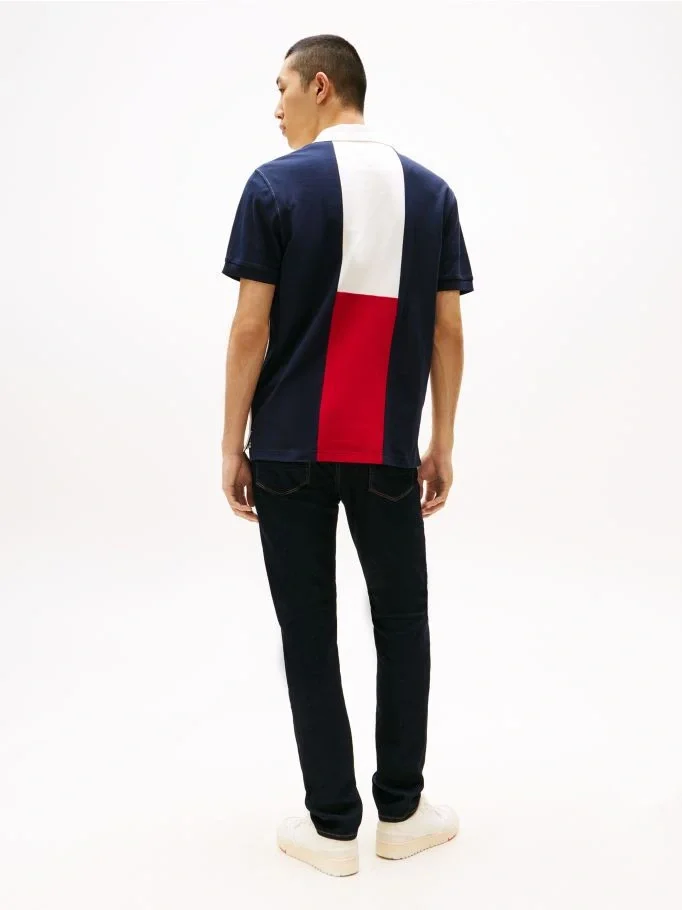 Tommy Hilfiger ARCHIVE COLORBLOCK POLO Erkek Beyaz T-shirt MW0MW405910FA
