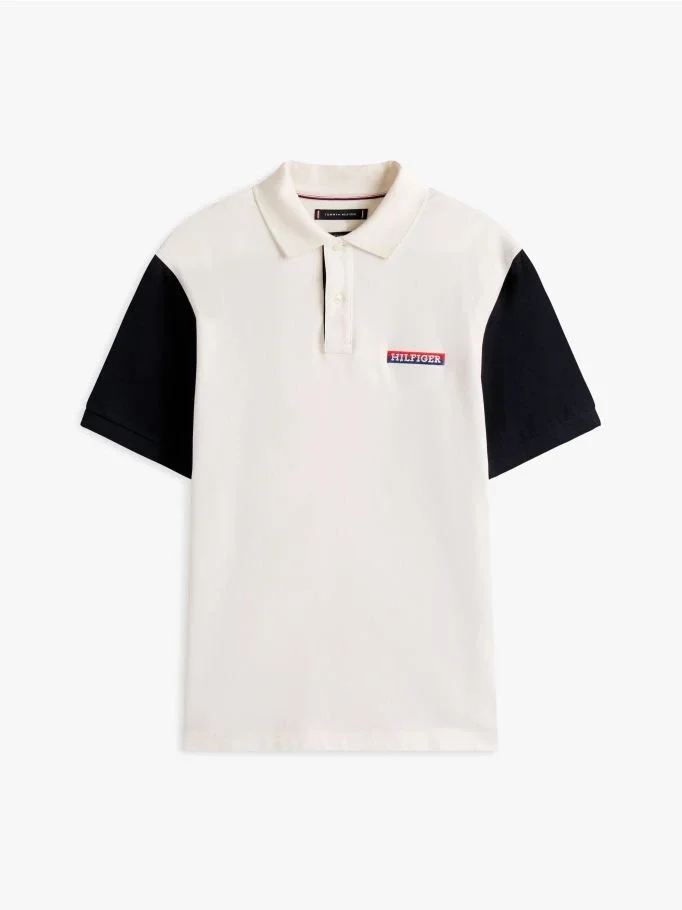 Tommy Hilfiger ARCHIVE COLORBLOCK POLO Erkek Beyaz T-shirt MW0MW405910FA