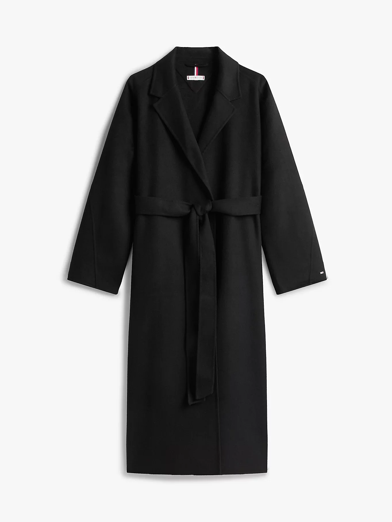 Tommy Hilfiger Çift Taraflı Yün Normal Kesim Kemerli Maxi Kadın Mont WW0WW47286BDS