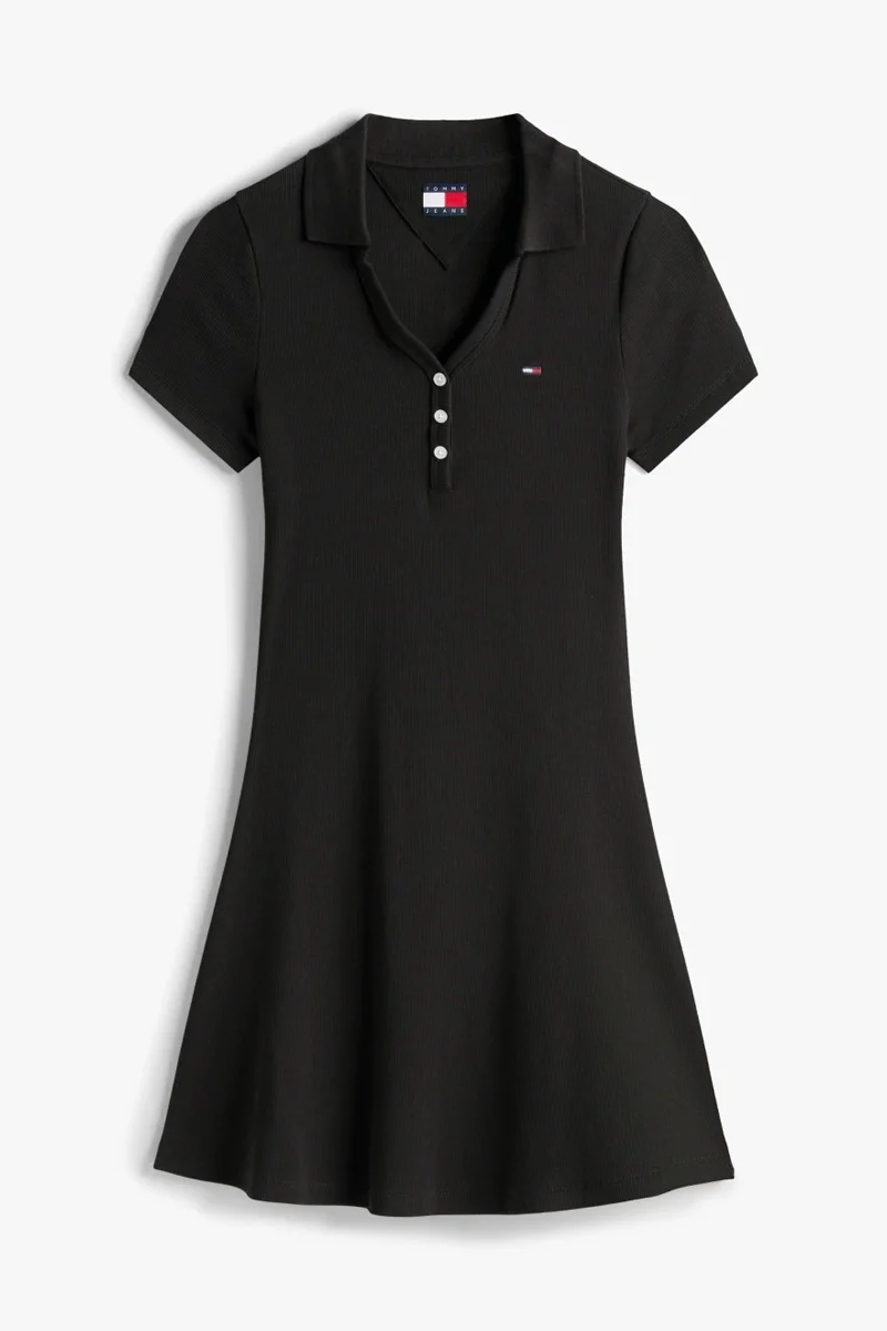 Tommy Hilfiger Denim Essentials Kadın Siyah Elbise DW0DW21172BDS