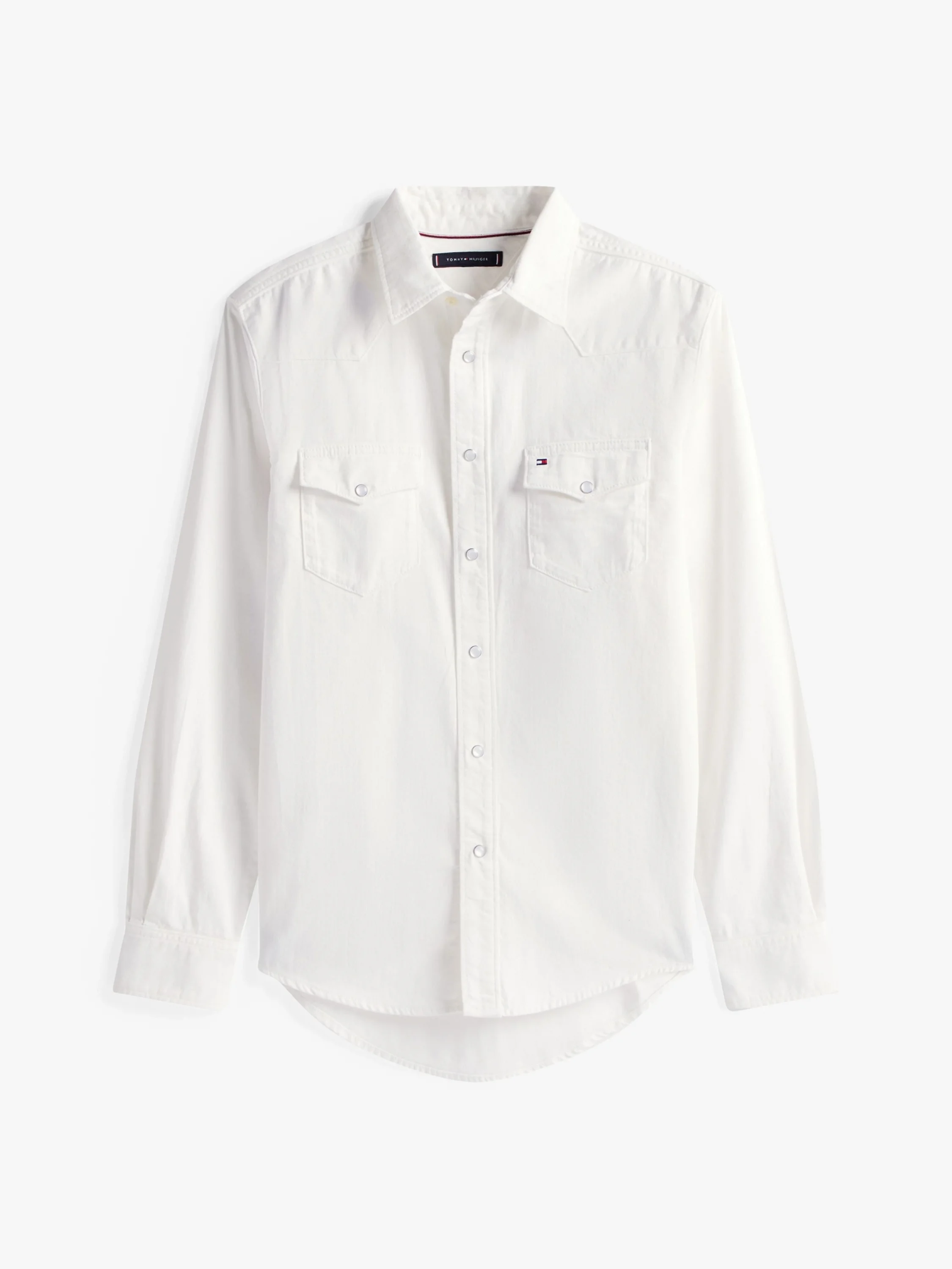 Tommy Hilfiger DENIM SHIRT GMD Erkek Beyaz Gömlek MW0MW40684YBL