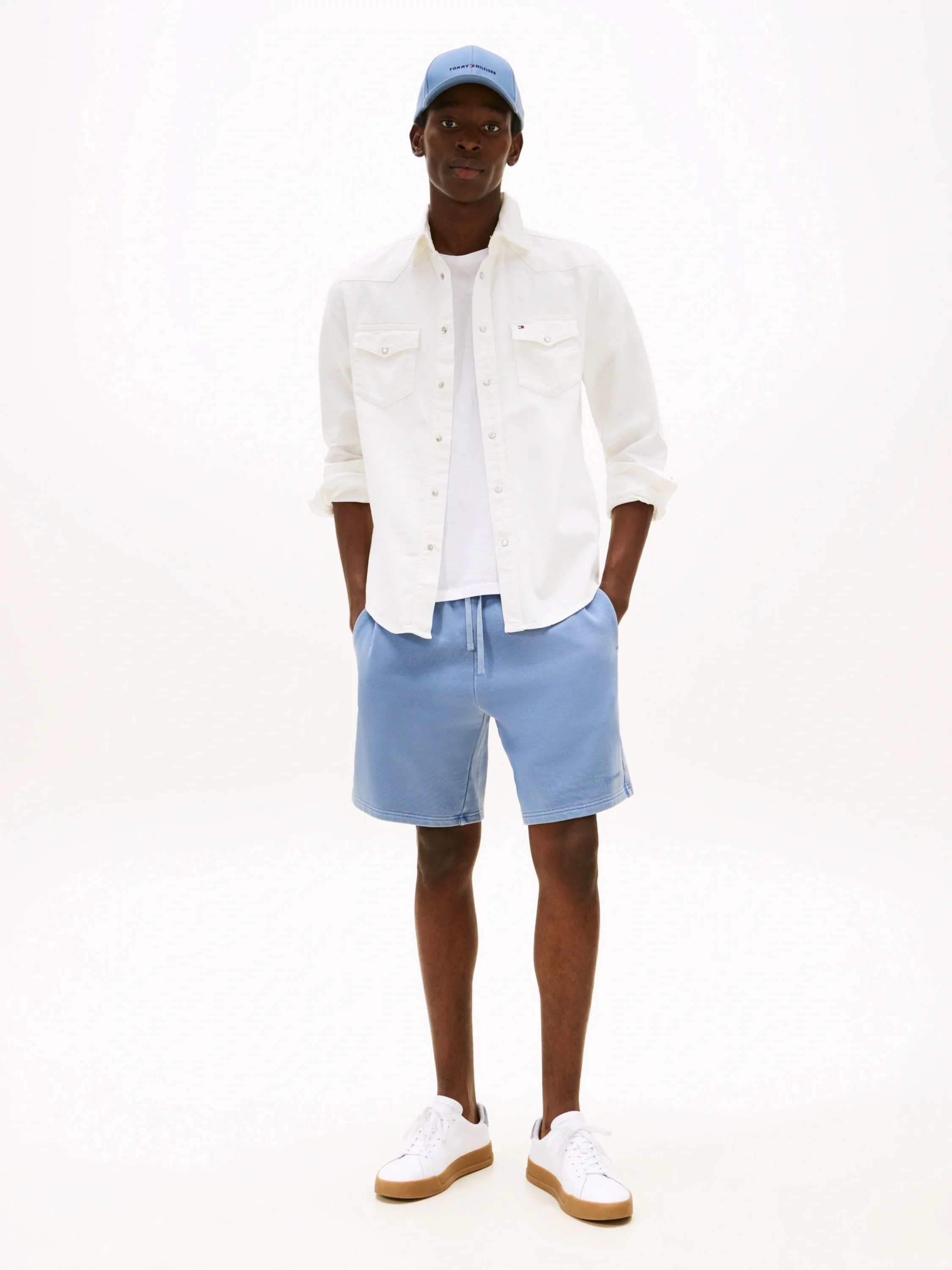 Tommy Hilfiger DENIM SHIRT GMD Erkek Beyaz Gömlek MW0MW40684YBL