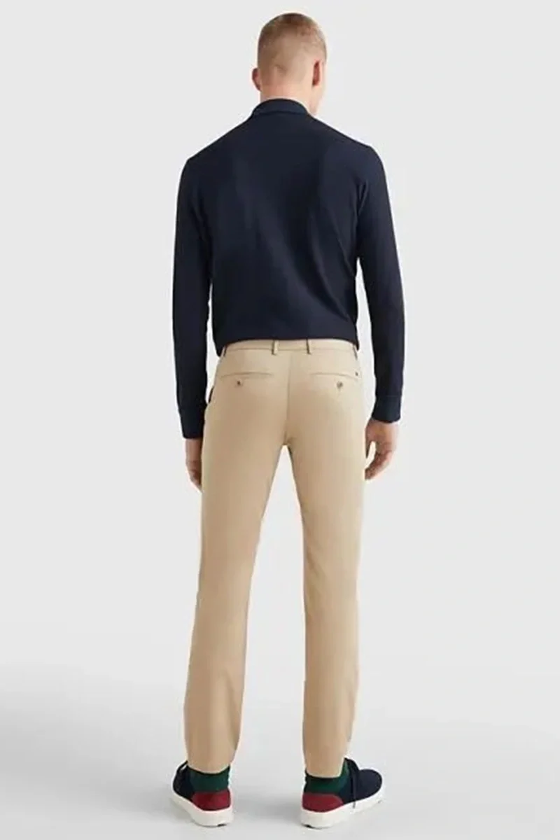 Tommy Hilfiger CHINO BLEECKER 1985 PIMA COTTON Erkek BEJ Pantolon MW0MW26619AEG