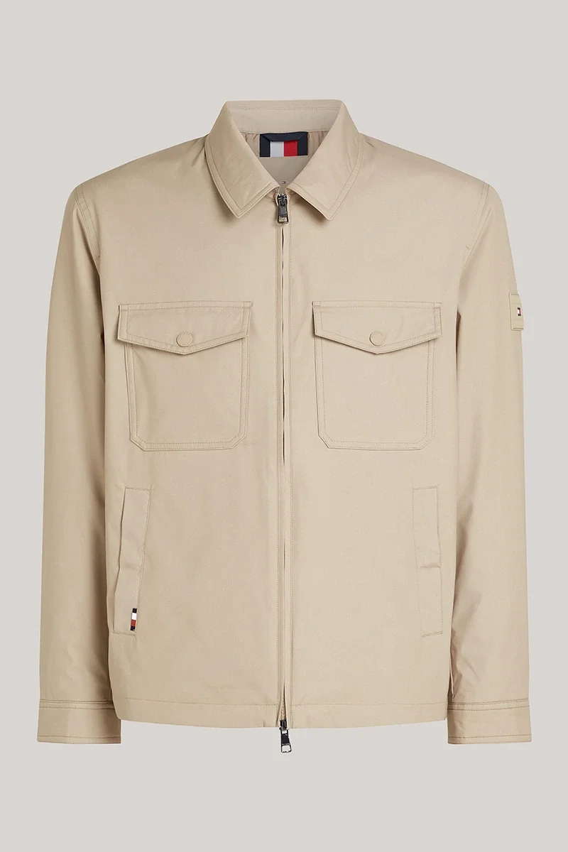 Tommy Hilfiger PADDED SHIRT JACKET Erkek bej Ceket MW0MW37646RBT
