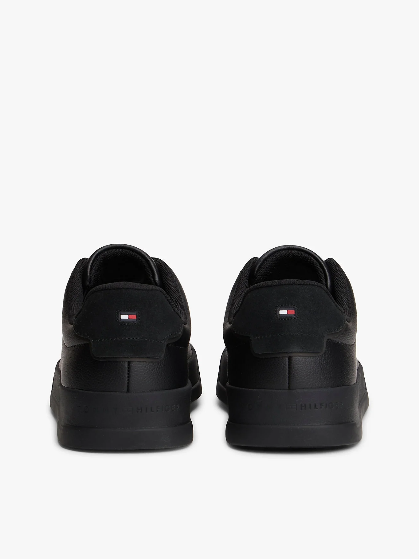 Tommy Hilfiger Erkek Deri Detaylı Kort Tarzı Siyah Sneaker FM0FM053670GJ