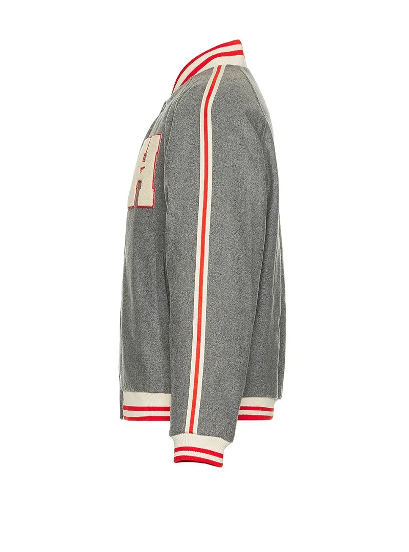 Tommy Hilfiger TJM WOOL VARSITY BOMBER Erkek gri Ceket DM0DM21268P0U