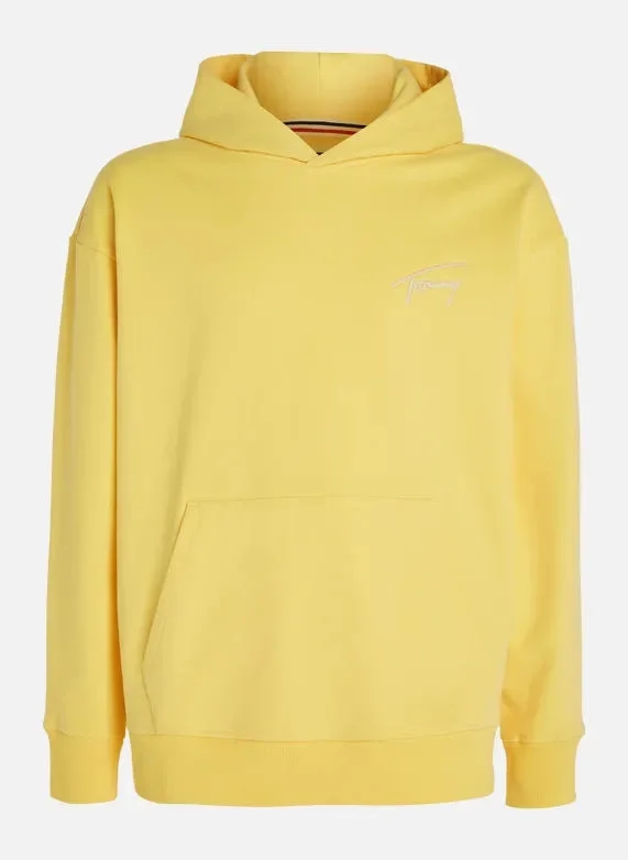 Tommy Hilfiger TJM RLX SIGNATURE HOODIE EXT Erkek Sarı Sweatshirt DM0DM17990ZHO
