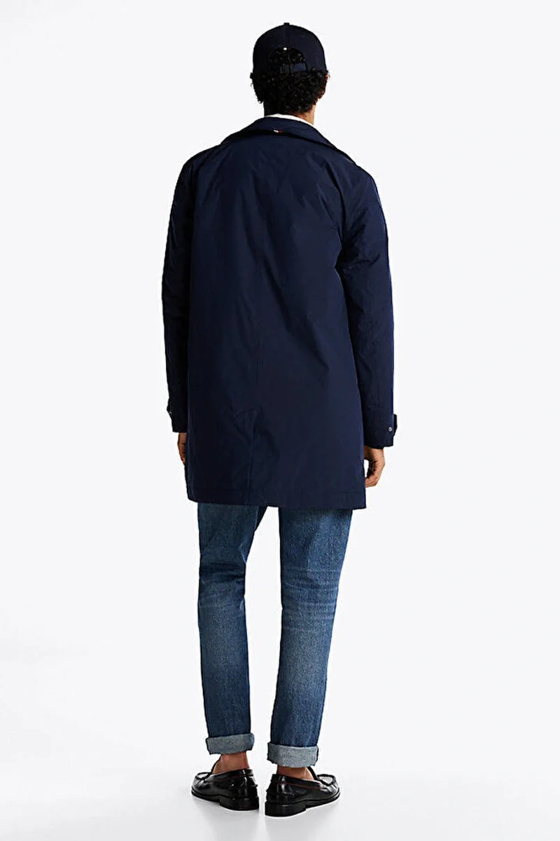 Tommy Hilfiger LW PACKABLE CARCOAT Erkek lacivert Mont MW0MW37651DW5