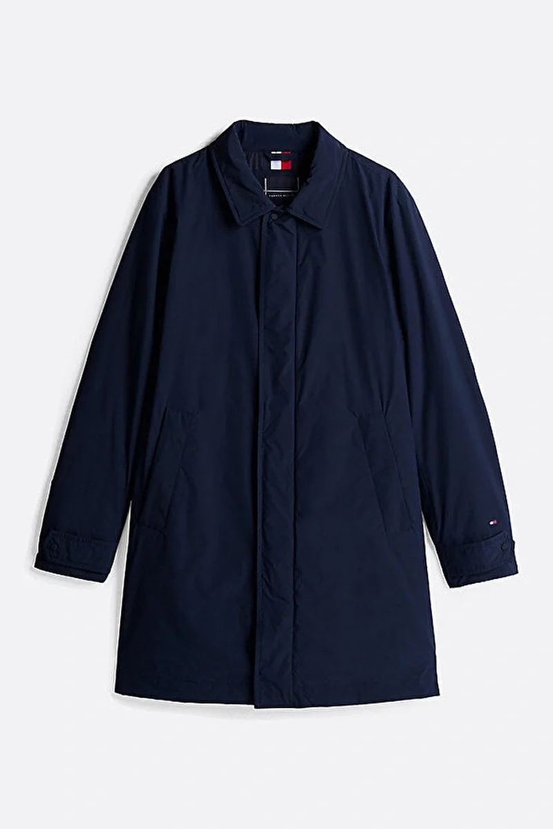 Tommy Hilfiger LW PACKABLE CARCOAT Erkek lacivert Mont MW0MW37651DW5