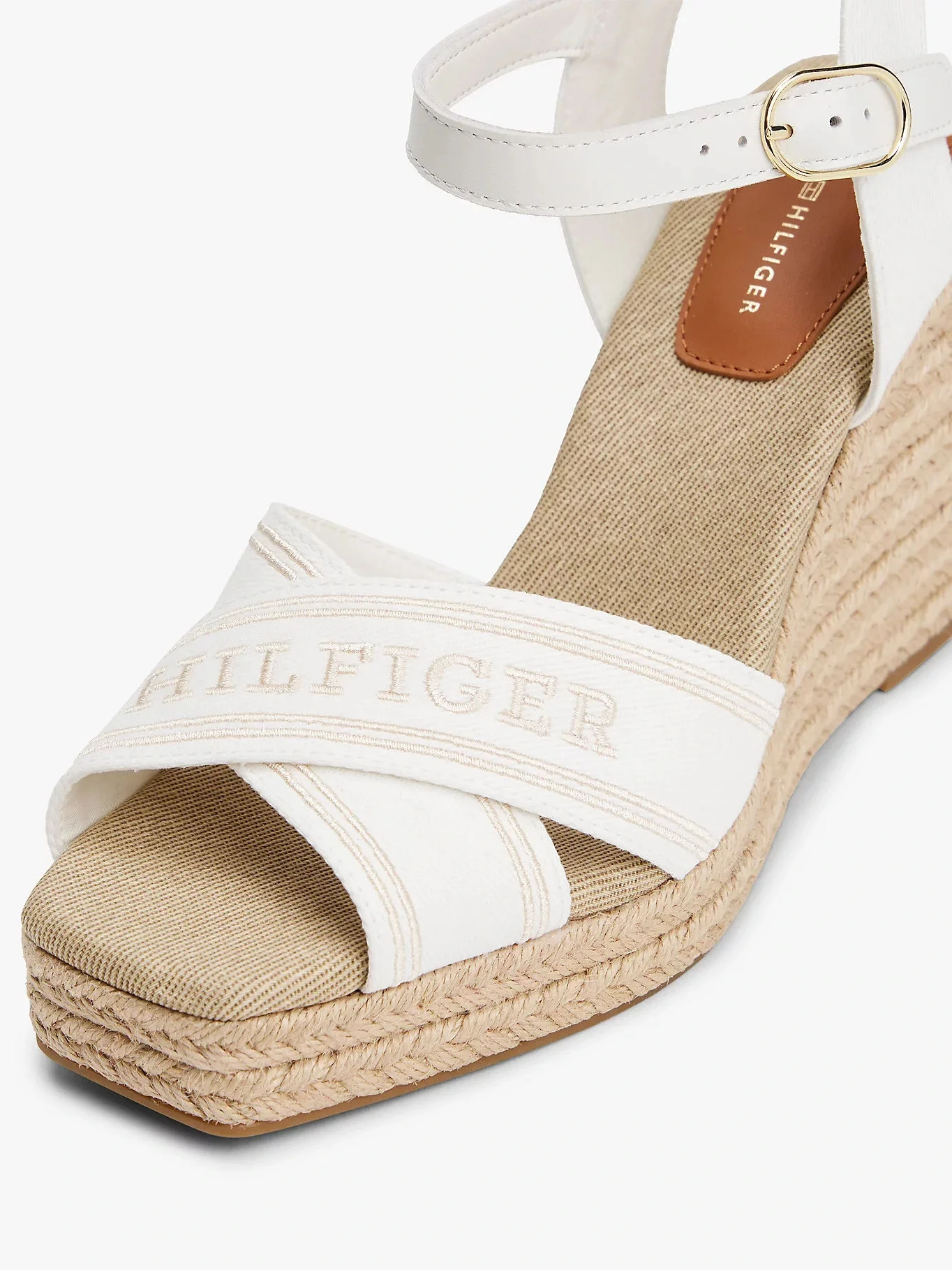 Tommy Hilfiger TOMMY HILFIGER ESPAD HIGH WEDGE Kadın  Sandalet FW0FW08668YBL
