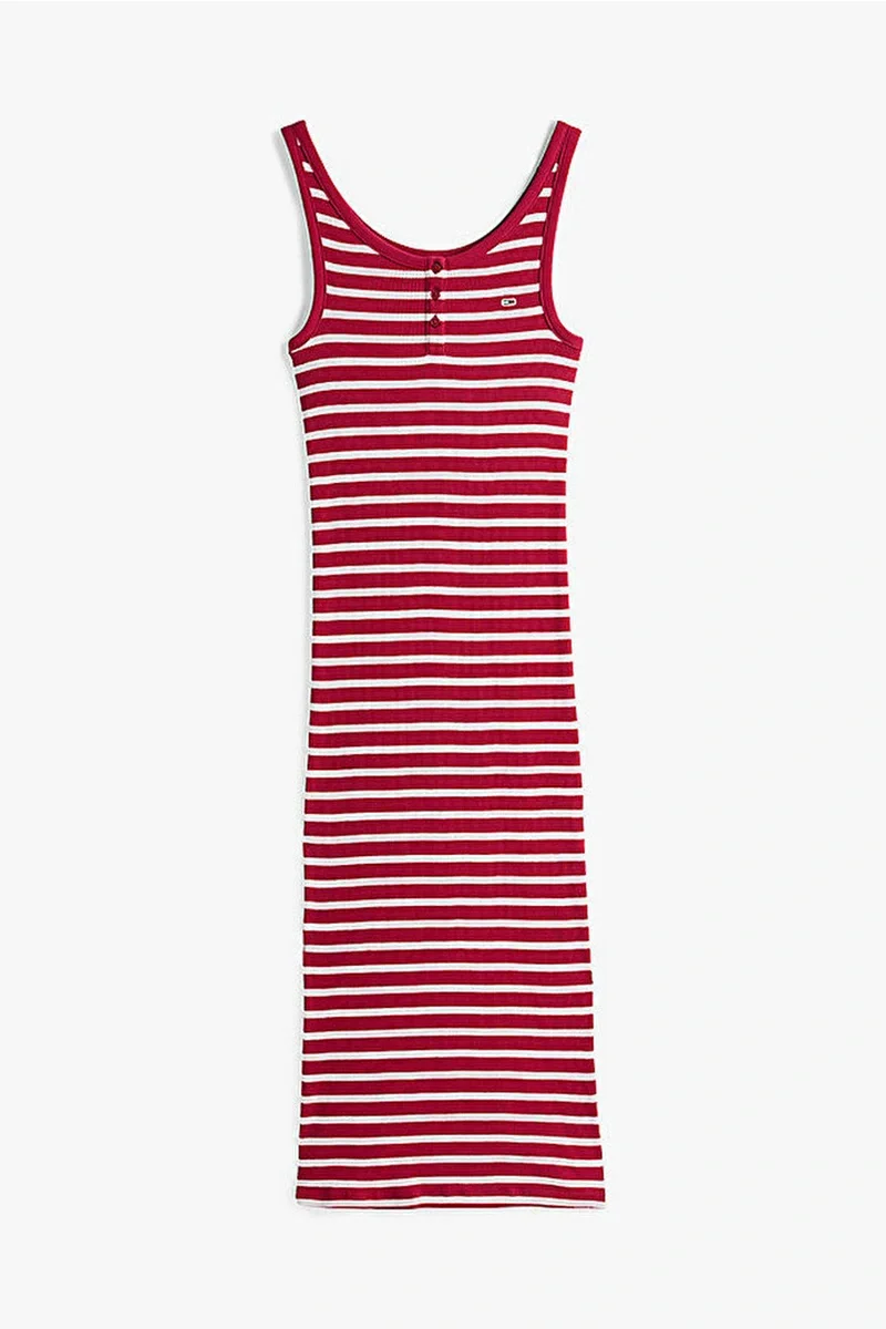 Tommy Hilfiger TJW BUTTON TANK DRESS Kadın  Elbise DW0DW19477XIP