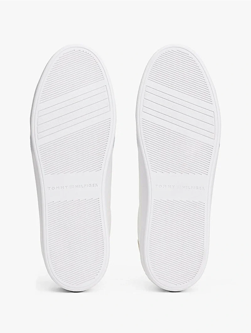 Tommy Hilfiger Kadın Klasik Platformlu Kort Tarzı Gold Sneaker FW0FW087560HT