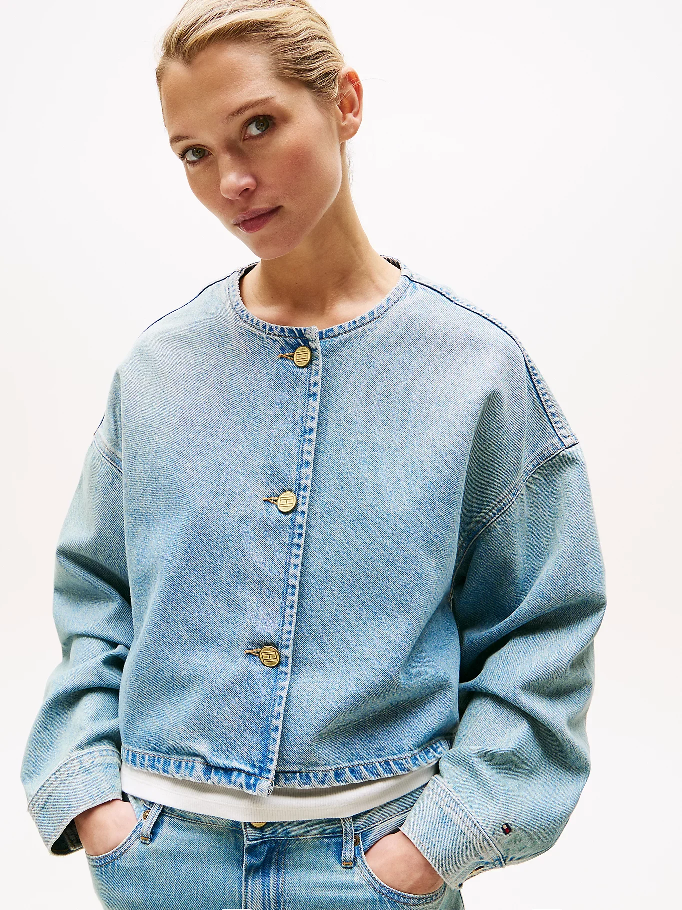 Tommy Hilfiger Lex Kısa Denim Kadın Ceket WW0WW467401A4