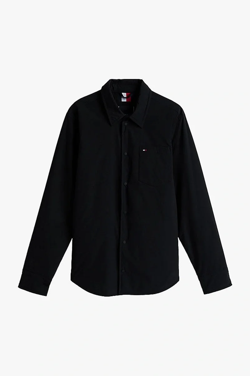 Tommy Hilfiger LW PACKABLE SHIRT JACKET Erkek Siyah Ceket MW0MW37629BDS